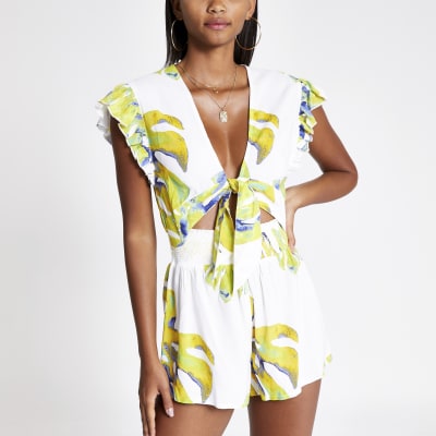 river island floral playsuit