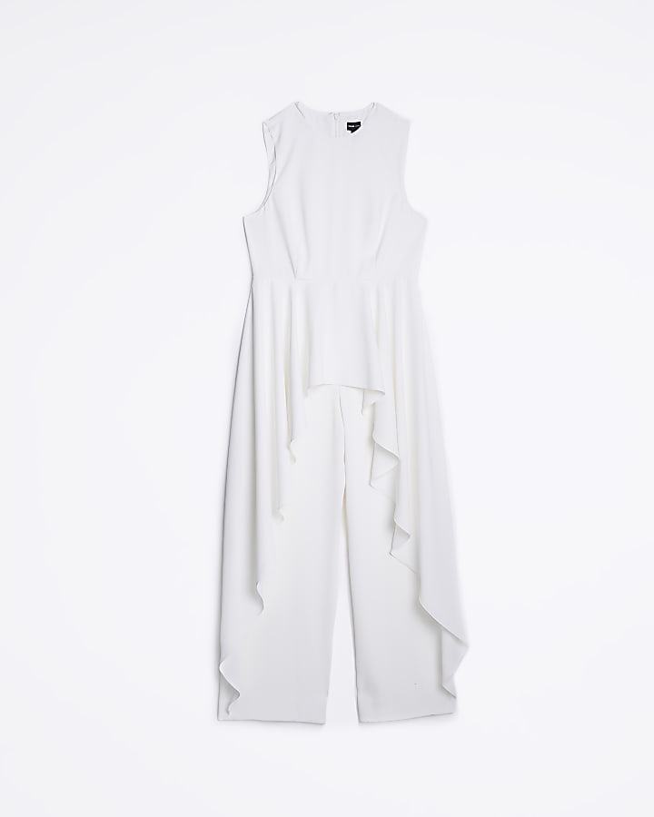 White frill jumpsuit