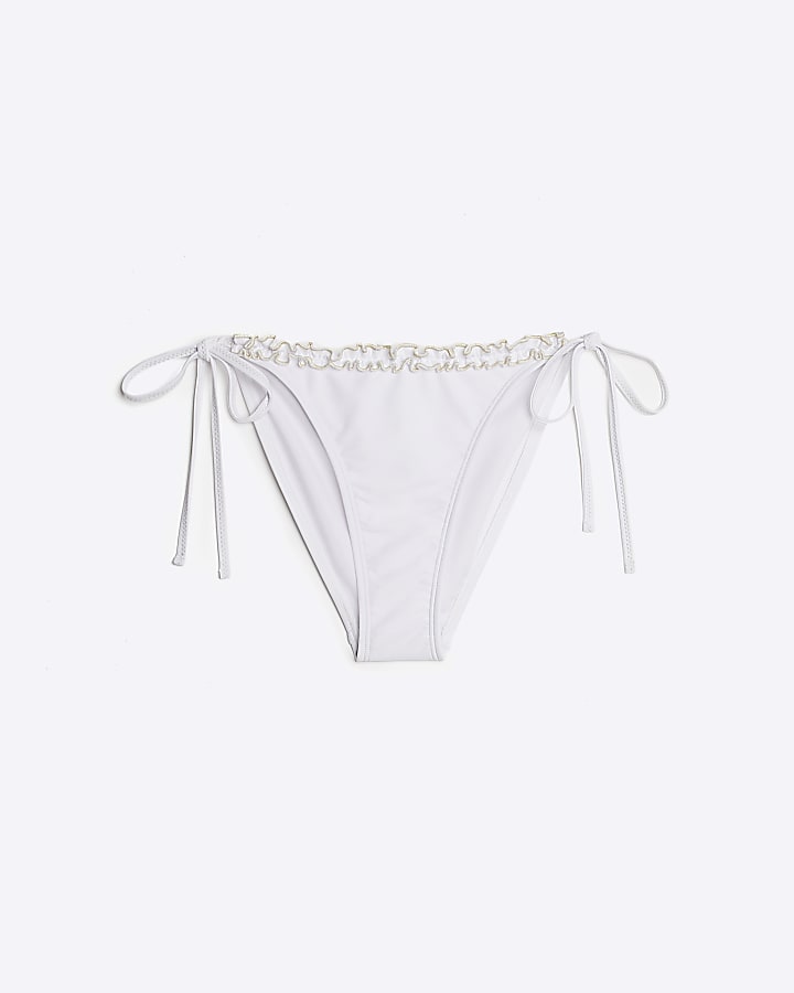 White frill tie side bottoms
