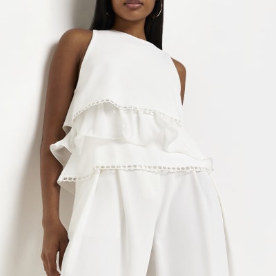 White frill top