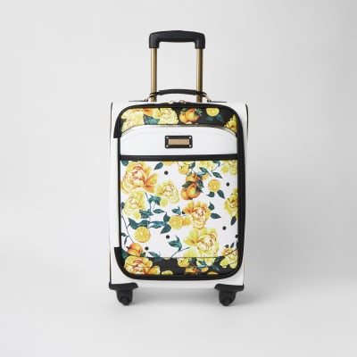 flower print luggage