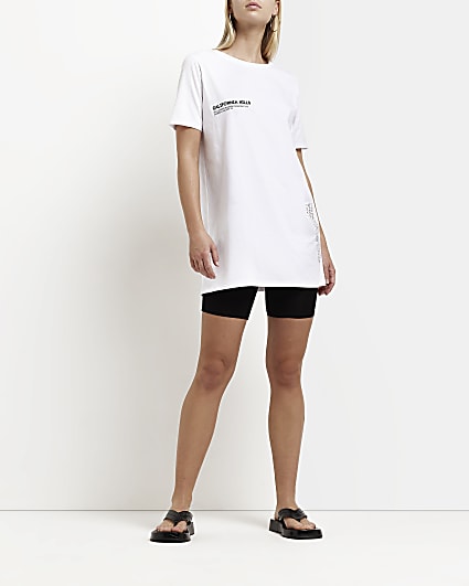 White graphic oversized t-shirt