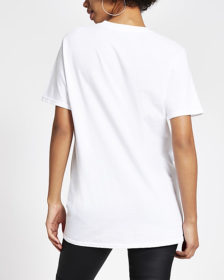 White graphic oversized t-shirt