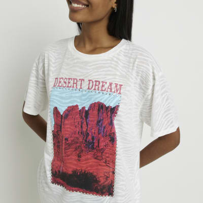 White Graphic T Shirt
 White graphic print t shirt