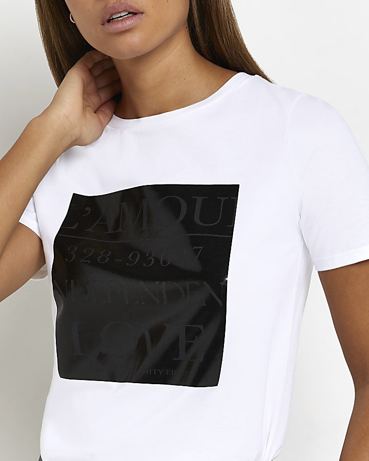 White graphic t-shirt