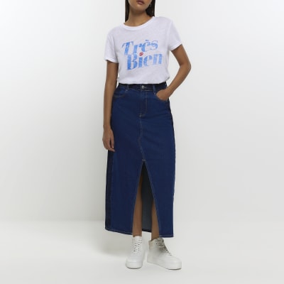 White graphic tshirt River Island