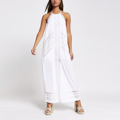 beach dress white long