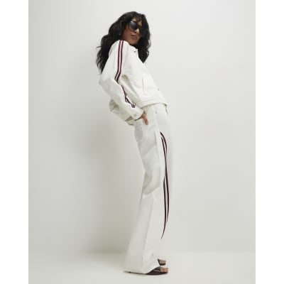 White Hybrid Relaxed Straight Leg Jeans