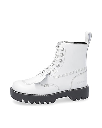 360 degree animation of product White Kickers ankle boots frame-2