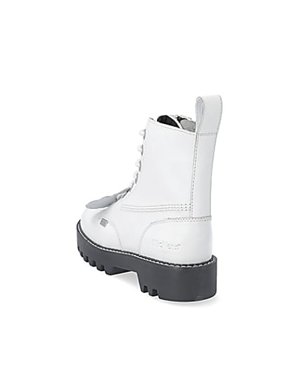 360 degree animation of product White Kickers ankle boots frame-7