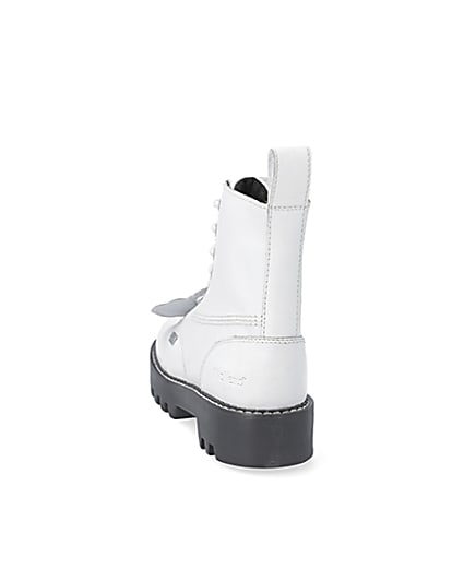 360 degree animation of product White Kickers ankle boots frame-8