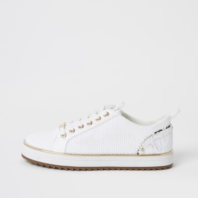 river island ladies white trainers