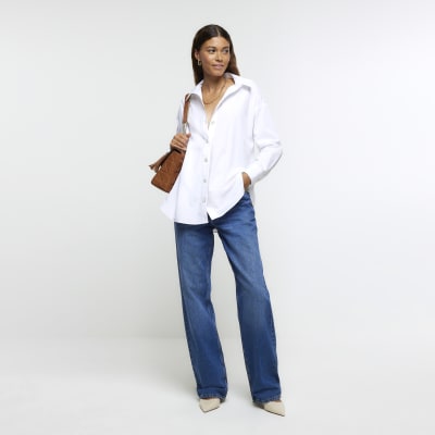 River island store white shirt womens