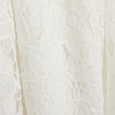 White lace corset midi dress