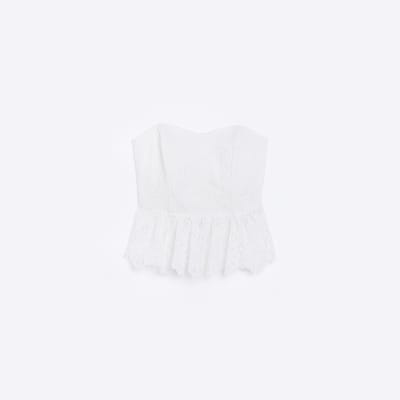White lace corset top