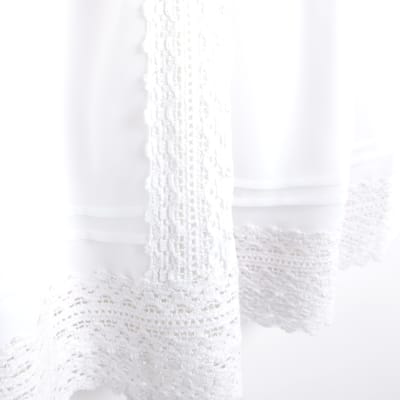 White lace detail bandeau beach mini dress