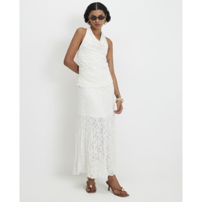 White Lace Maxi Skirt