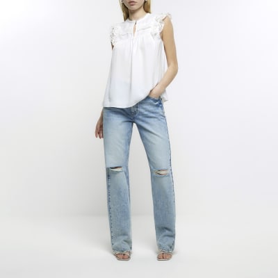 River island hot sale white blouse