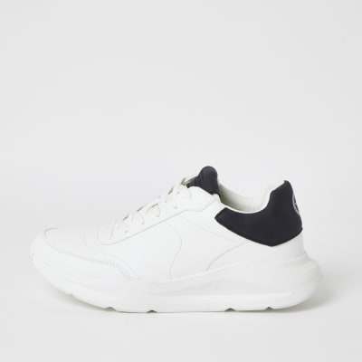 mens white trainers river island