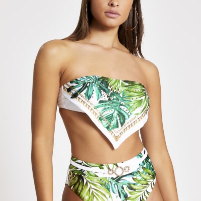 white bandeau swimsuit uk