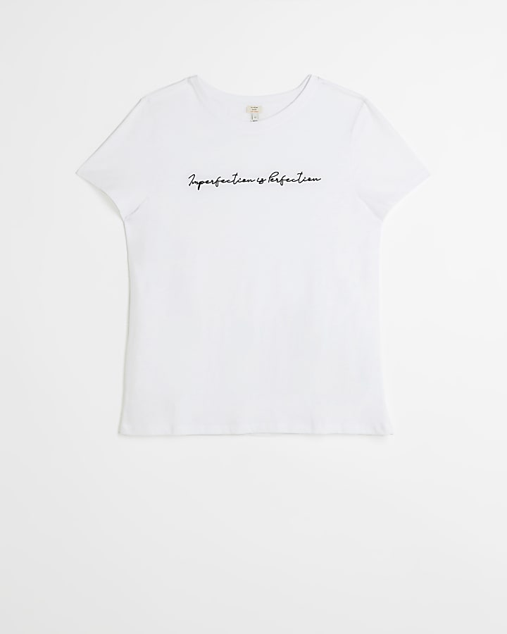 White lettering t-shirt