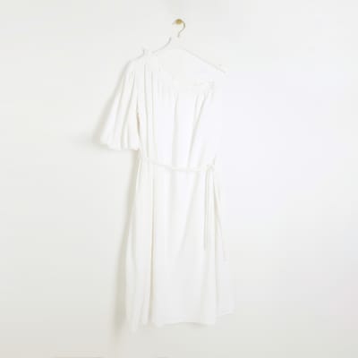 River island white linen dress hotsell