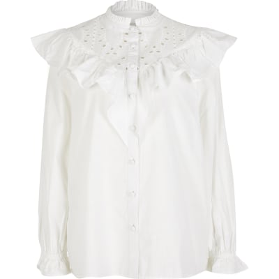 white shirt frill