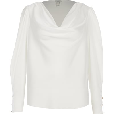 white satin blouse uk