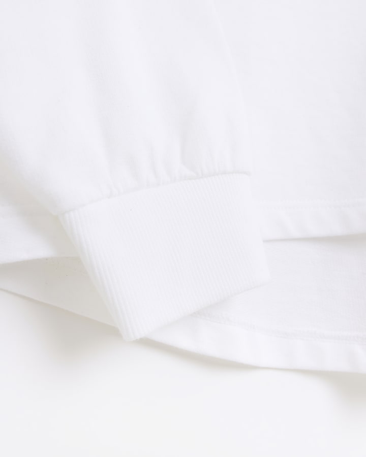 White long sleeve top