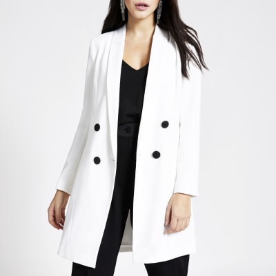 white longline jacket