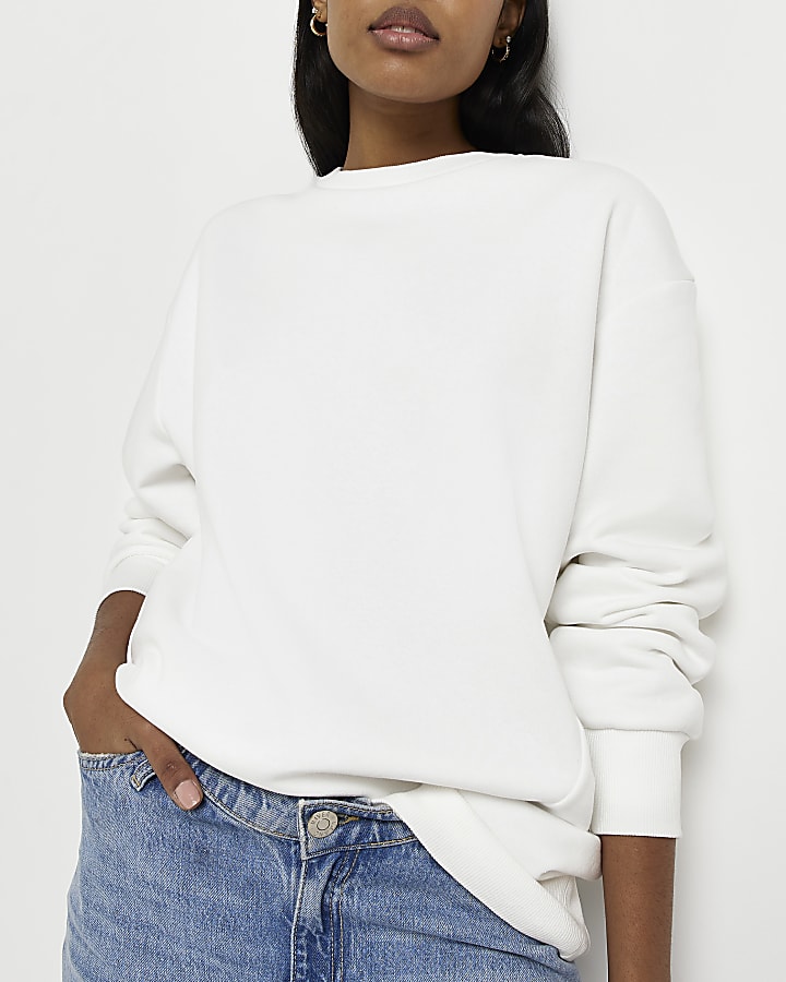 White longline sweatshirt