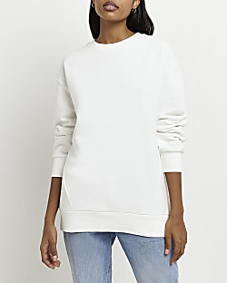 White longline sweatshirt