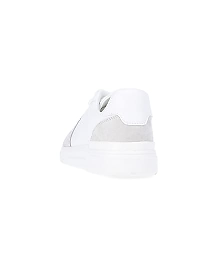 360 degree animation of product White low top trainers frame-8