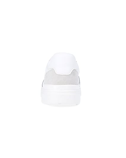 360 degree animation of product White low top trainers frame-9
