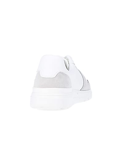 360 degree animation of product White low top trainers frame-10