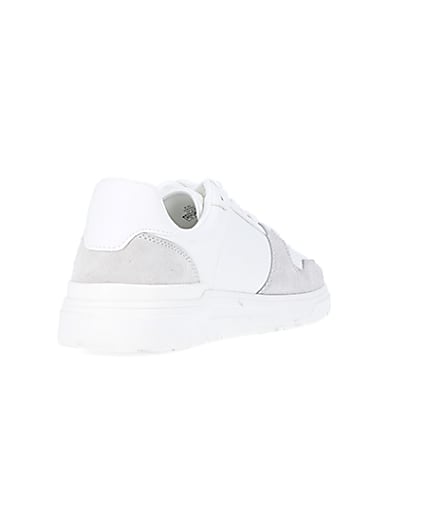 360 degree animation of product White low top trainers frame-11