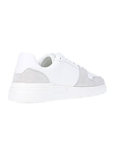 360 degree animation of product White low top trainers frame-12