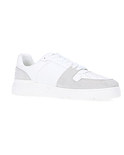 360 degree animation of product White low top trainers frame-17