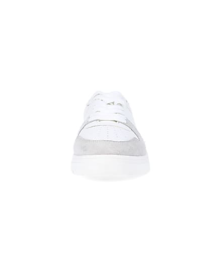360 degree animation of product White low top trainers frame-21
