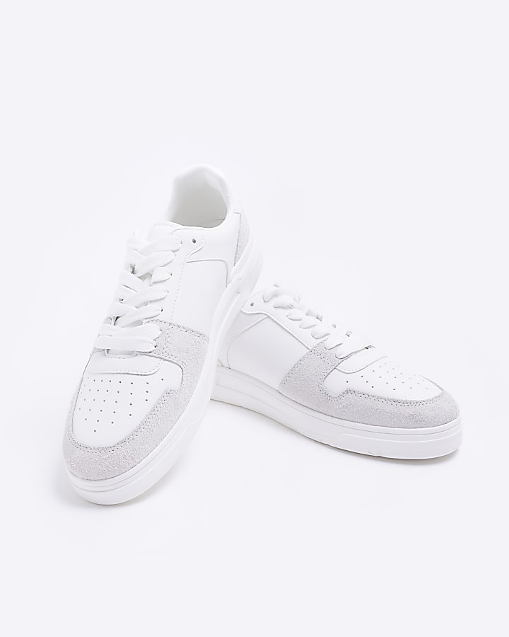 White low top trainers