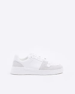 White low top trainers