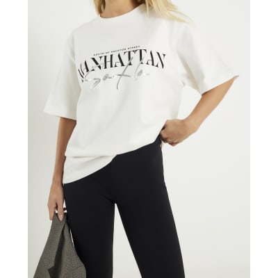 White Manhattan Premium T-shirt
