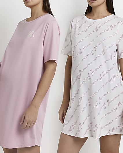 White maternity pyjama t-shirt multipack