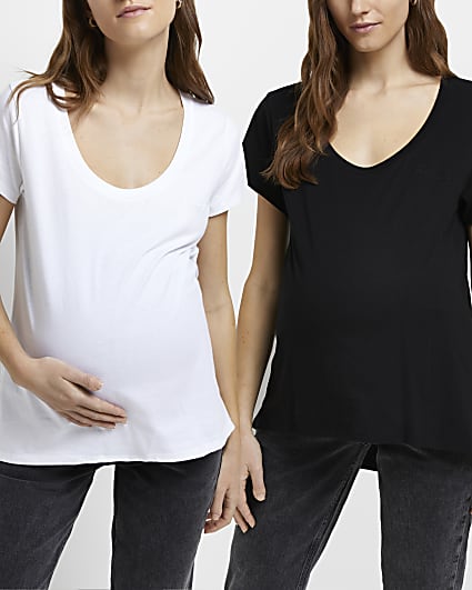 White maternity t-shirt multipack