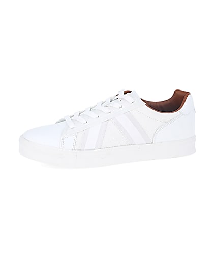 360 degree animation of product White mesh detail trainers frame-2