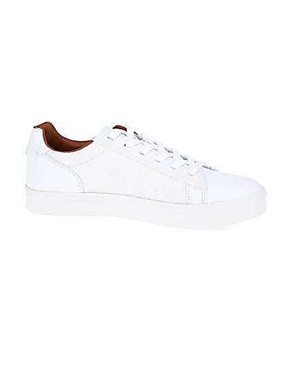 360 degree animation of product White mesh detail trainers frame-16