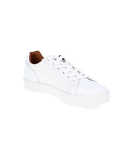 360 degree animation of product White mesh detail trainers frame-18