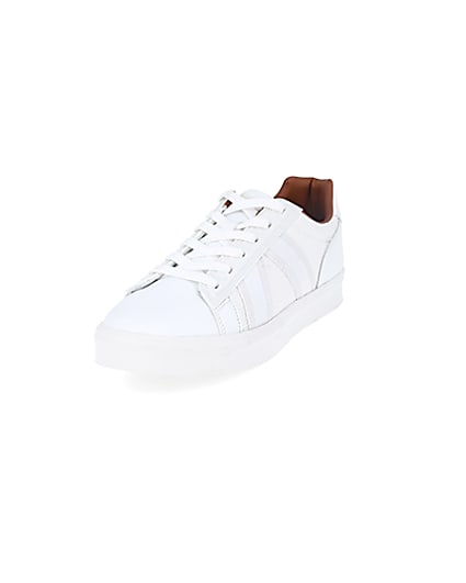 360 degree animation of product White mesh detail trainers frame-23