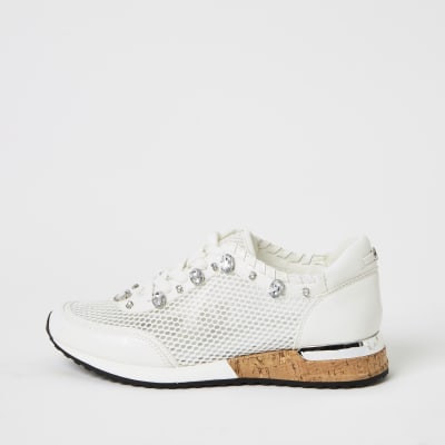 river island white shoes