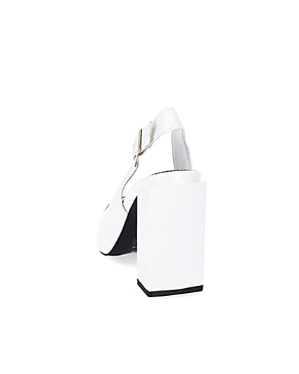 360 degree animation of product White metal toe sling back court heel frame-8